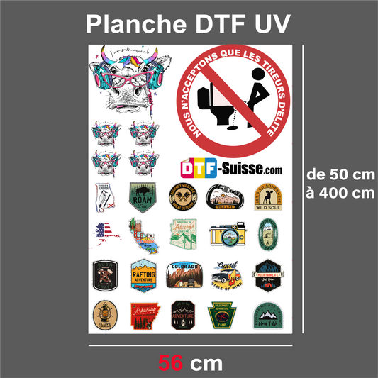 Impression DTF UV au mètre