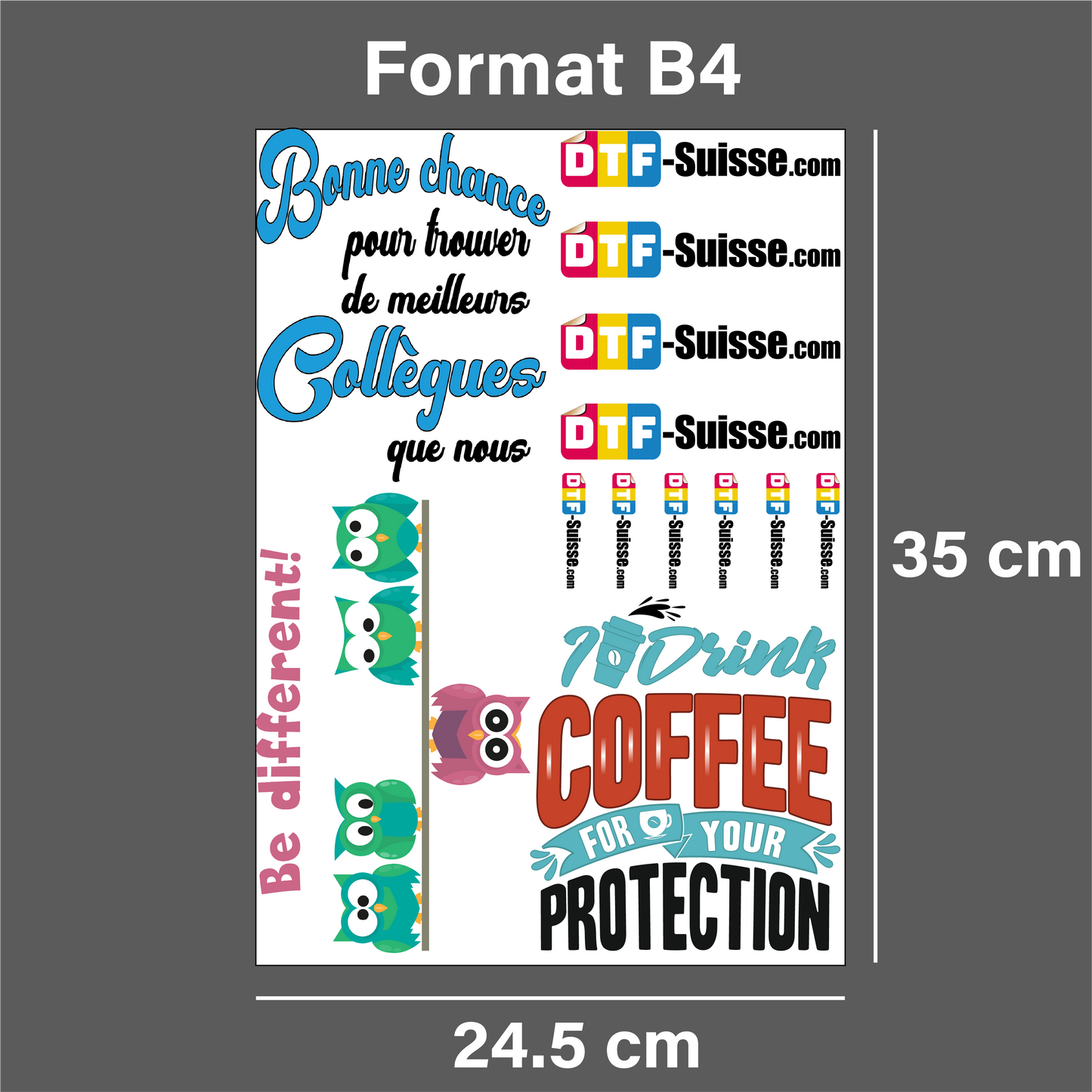 Format B4 35 X 24,5 DTF UV